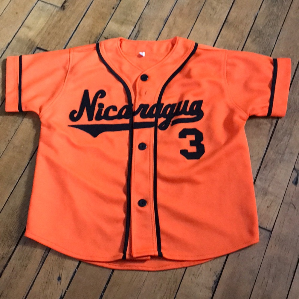 Nicaragua Youth Orange‎ Baseball Jersey